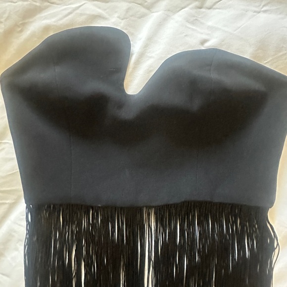 Amanda Uprichard Puzzle Strapless Fringe Top XS - Picture 4 of 7